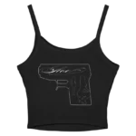 Black Cursive GLOE Logo Crop Top