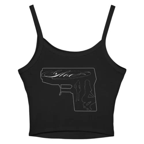 Black Cursive GLOE Logo Crop Top