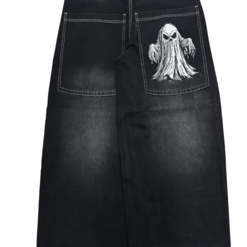 Black Wash Wide Leg GLOE Ghost Jeans