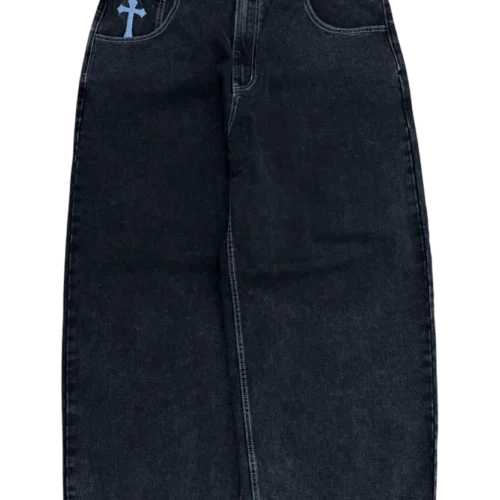 Black Wide Leg GLOE Cross Jeans v2 g