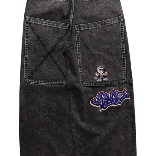 Black Wide Leg GLOE Thug Jeans v2