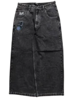 Black Wide Leg GLOE Thug Jeans v2 g