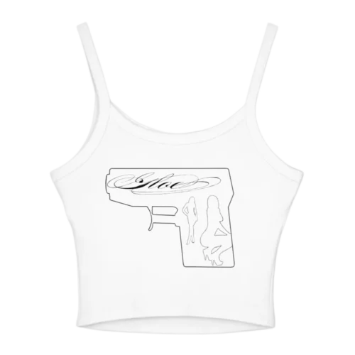 White Cursive GLOE Logo Crop Top